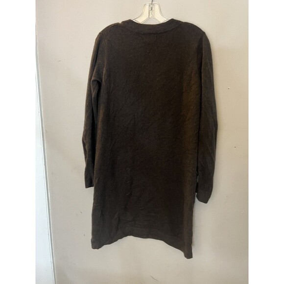 VTG Neiman Marcus 100% Cashmere longline cardigan front sloughy pockets sz small - Picture 7 of 7